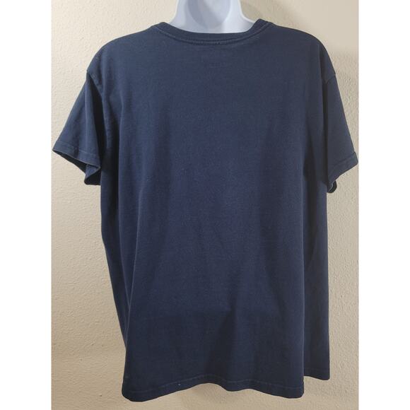 Navy Blue Dallas Cowboy Rhinestone Shirt Large Lightweight Soft Short Sleeves - Picture 3 of 5